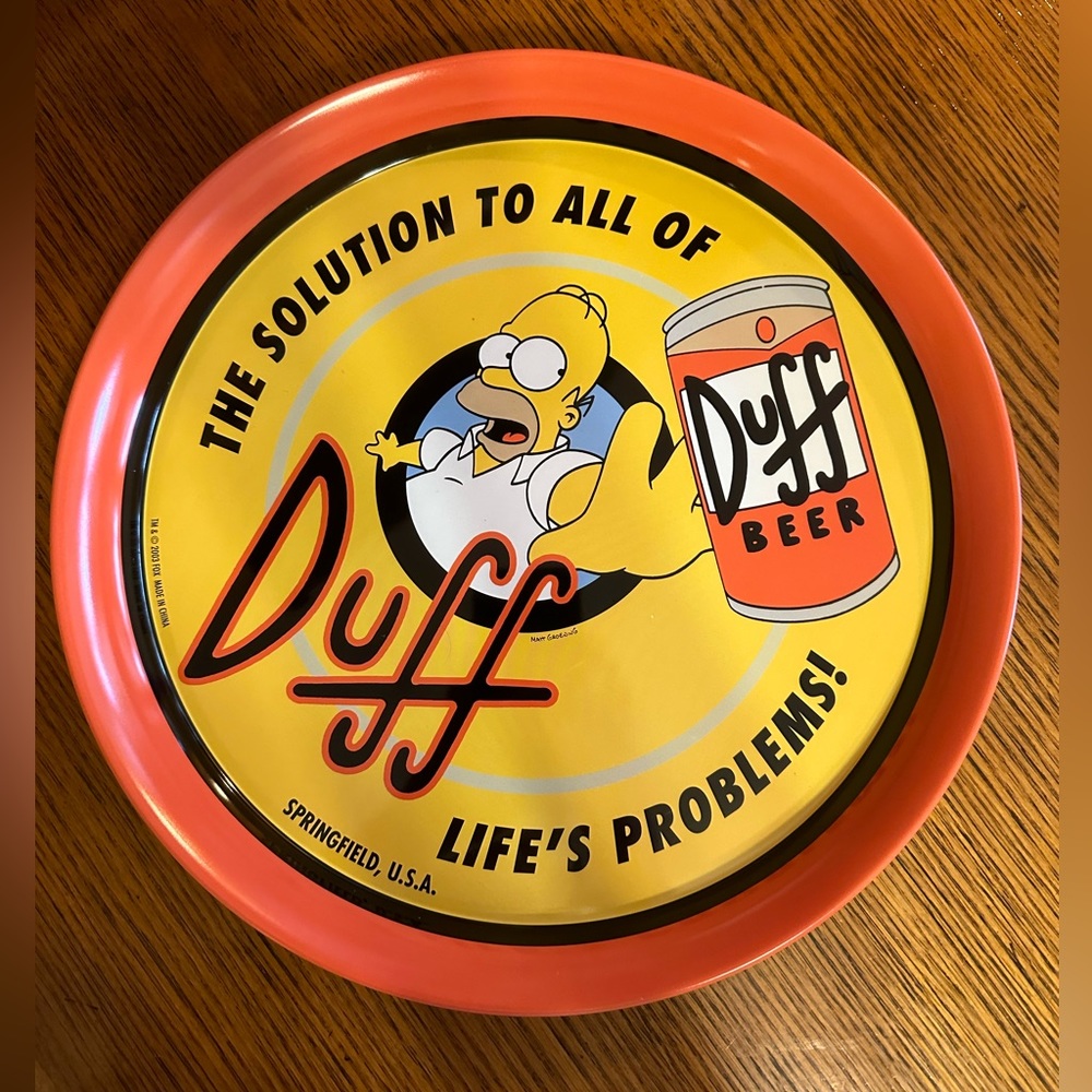 Simpsons Serving Tray Duff Beer
